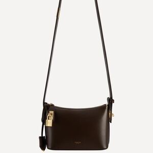 Verafied NWOT Mini Gold Chocolate Hobo Bag with Crossbody Strap